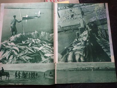 null Lot de trois numéros de la revue "L'URSS en construction" : n°2 février 1937...