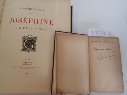 null *Lot de deux volumes comprenant :

- Frédéric MASSON. "Joséphine Impératrice...