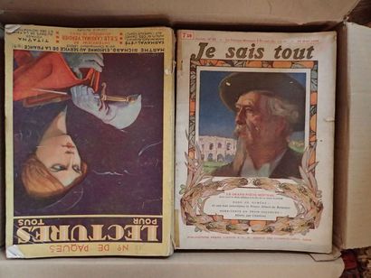 null REVUES – Lot de revues en cartons comprenant des anciens numéros de Lectures...