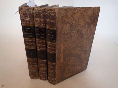 null PLINE. Histoire universelle. Paris, Delance et Lesueur, 1802, trois volumes...
