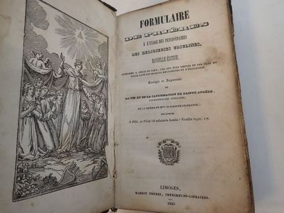 null *Formulaire de prières des religieuses Ursulines, 2 volumes, Tours, Chez Mame,...