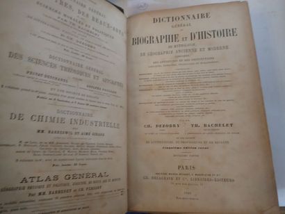 null Lot comprenant :

- DEZOBRY et BACHELET. "Dictionnaire Général de biographie...