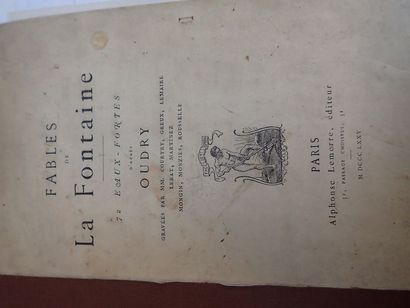 null La FONTAINE (Jean de) Fables. Paris, Lemoine, 1875, in-8 1 volume, feuillets...