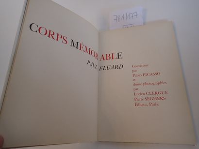 null Paul ELUARD. « Corps mémorable », Peter Seghers, 1957. Couverture par Pablo...