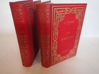 null Louis FIGUIER. "Les insectes", "Les races humaines". Deux volumes in 8, 1885...
