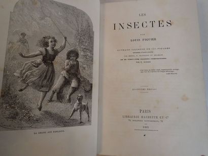 null Louis FIGUIER. "Les insectes", "Les races humaines". Deux volumes in 8, 1885...