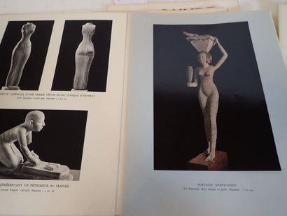 null Lot de 10 exemplaires de feuillets des Editions de l'Illustration sur la sculpture...
