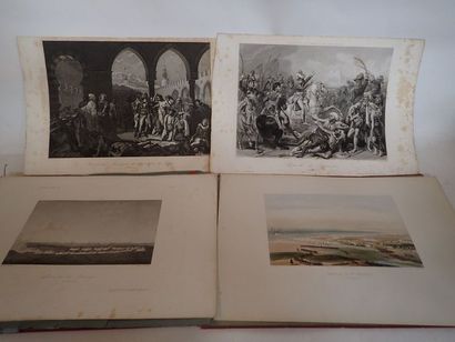 null Album de quatre gravures sur l'Empire comprenant Bonaparte visitant les pestiférés...
