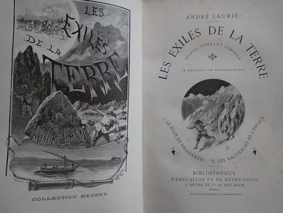null André LAURIE. "Œuvres complètes". J. Hertzel et Cie, Paris. 24 vol. in-8, demi-maroquin...