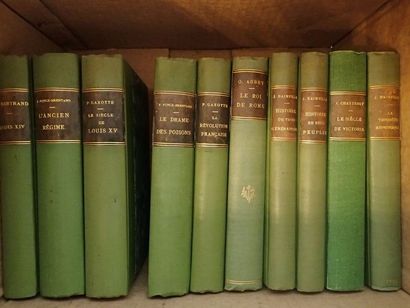 null *Lot de 10 volumes sur l'Histoire. Demi percaline verte in-12,, Librairie Arthème...