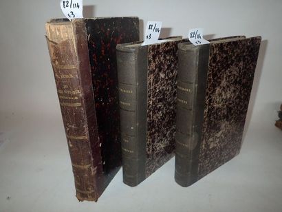 null Lot de 3 volumes comprenant :

- Fenimore COOPER. "Les Pionniers". Paris, Firmin-Didot,...