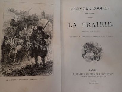 null Lot de 3 volumes comprenant :

- Fenimore COOPER. "Les Pionniers". Paris, Firmin-Didot,...