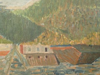 null Yves COULAUX (1923-1989) " Paysages" ensemble de deux huiles sur toiles. ( 33,5x46cm...