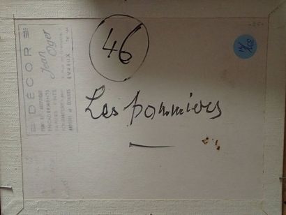 null Gérard DESGRANGES (Né en 1919) « Les pommiers ». Huile sur carton toilé signée...
