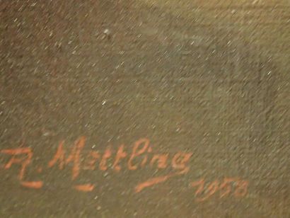 null Raoul Edmond METTLING (1876-) " L'alchimiste" huile sur toile signée en bas...