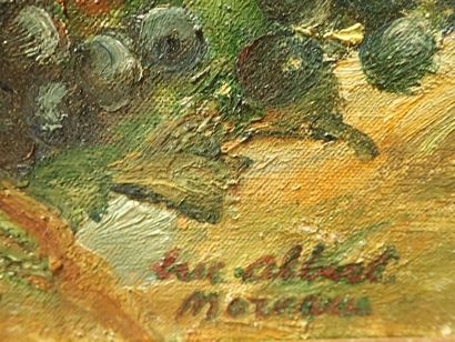 null Luc Albert Moreau (1882-1948) "Les raisins" huile sur toile signée en bas à...