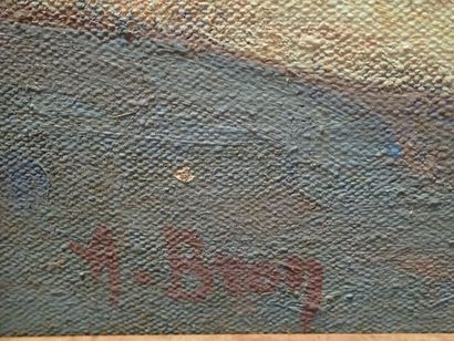 null Achille Bron (1867-1949) "Port de Collioure". Huile sur toile encadrée signée...