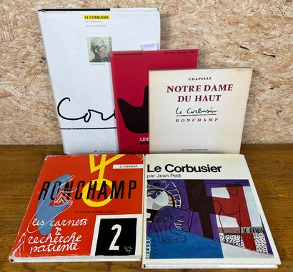  
THE CORBUSIER. Set of 5 books, in-8 to in-4. 1) LE CORBUSIER, UNE ENCYCLOPEDIE.... Gazette Drouot