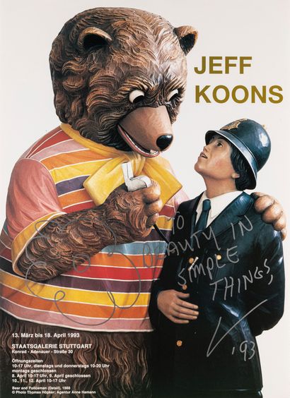 JEFF KOONS Jeff Koons, Staatsgalerie Stuttgart, Stuttgart, 1993

affiche d'exposition
cm... Gazette Drouot