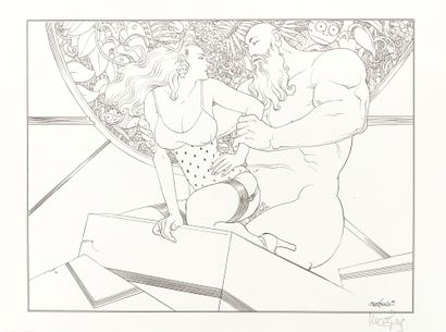 MOEBIUS (JEAN GIRAUD) Hera and Zeus, 2005

silk-screen printing on thin cardboard
31... Gazette Drouot