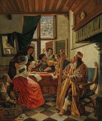 Cornelis de Man (Delft 1621-1706) 
Une compagnie musicale dans un intérieur, 
huile... Gazette Drouot
