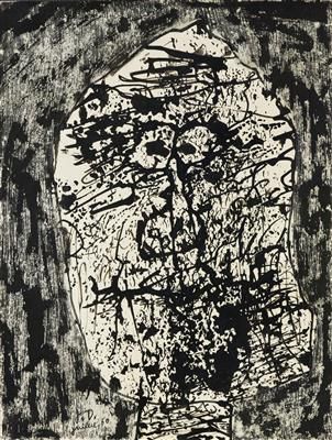 Jean Dubuffet * (Le Havre 1901–1985 Paris) 
Tête , 1960, signed and dated 60, ink... Gazette Drouot