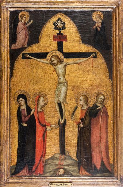  Atelier de Jacopo DEL CASENTINO (vers 1297- Pratovecchio 1349) La Crucifixion avec... Gazette Drouot