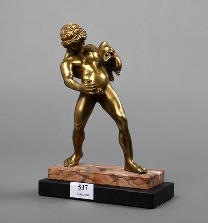 Jean-Baptiste Carpeaux Sculpture en bronze doré, sur socle en marbre. Signée. - Hauteur... Gazette Drouot