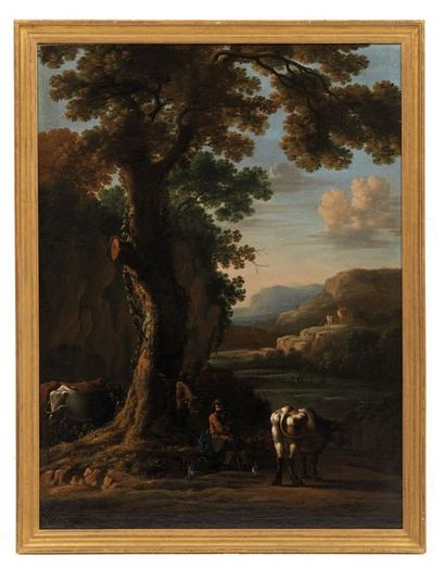 ANGELUCCIO (1612-1656) ANGELUCCIO (1612-1656)

Paysage au bouvier dans la campagne...