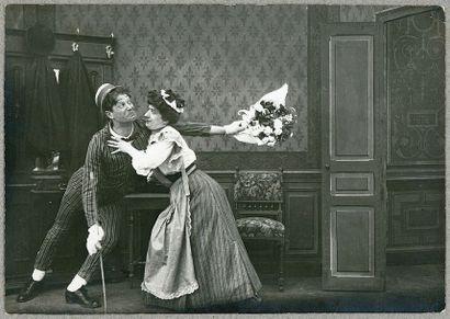UN MARIÉ QUI SE FAIT ATTENDRE, Pathé-Frères. PHOTOGRAPHIE ORIGINALE, 1908. 11,9 UN...