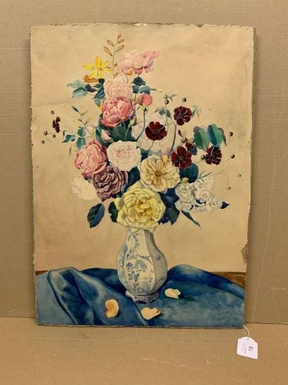 Marie SOUPLET (?) Marie SOUPLET (?)

Vase fleuri

Aquarelle

58 x 41 cm