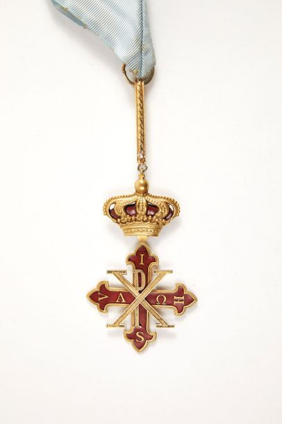 Ordre Constantinien de Saint-Georges, bijou de chevalier de grâce en vermeil et 