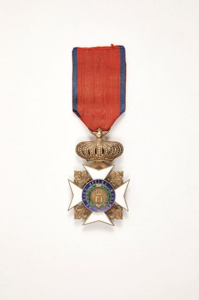 Ordre de François Ier, croix de chevalier en vermeil et émail, la croix anglée d