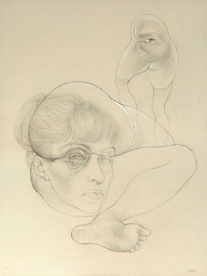 Hans BELLMER (1902-1975) Hans BELLMER (1902-1975)

Unica with the sex eye, 1961

Pencil...