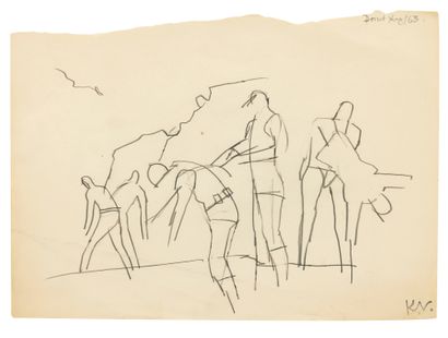 Keith VAUGHAN (1912-1977) Keith VAUGHAN (1912-1977)

Bathers, 1963.

Pencil drawing,...