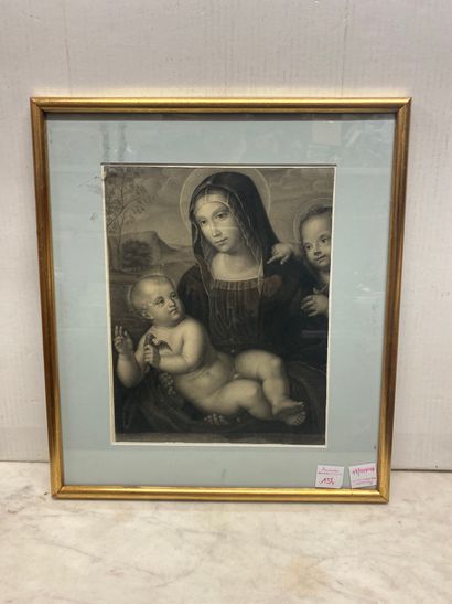 null Ecole du XIXème siècle 

Vierge, enfant et Saint Jean Baptiste

dessin au fusain...