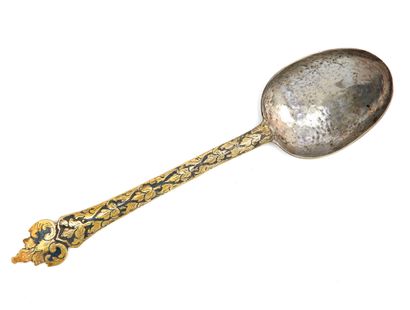 Cuiller Spoon 

in gilt and niello decorated with friezes of flowers

Probably Germany,...