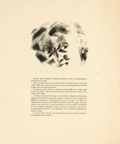 MASSON André MASSON André

Autoportrait (le doute), 1950

Lithographie sur une page...