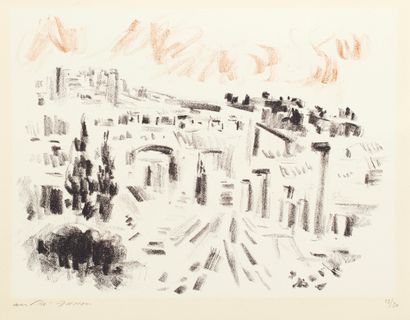 MASSON André MASSON André

Les colonnes (Vaison-la-Romaine), 1950

Lithographie en...
