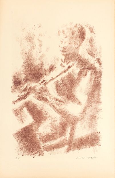 MASSON André MASSON André

Joueur de flûte (Luis Masson), 1950

Lithographie

Epreuve...