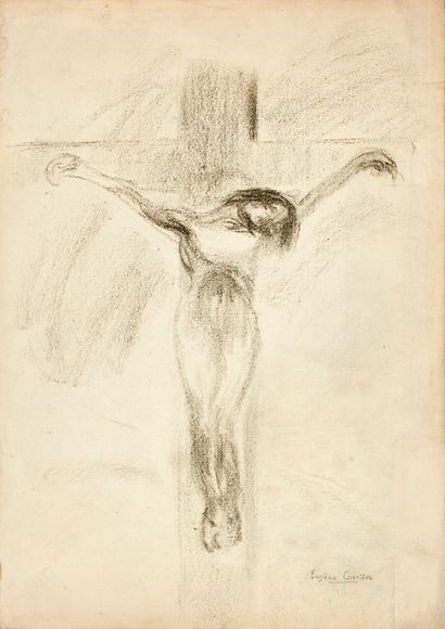 Eugène CARRIÈRE (1849-1906) Eugene CARRIERE (1849-1906)

Christ on the cross

Charcoal...