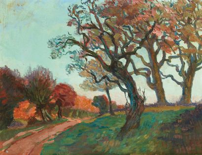 Léonard BORDES (1898-1969) Leonard BORDES (1898-1969)

Autumn landscape.

Oil on...
