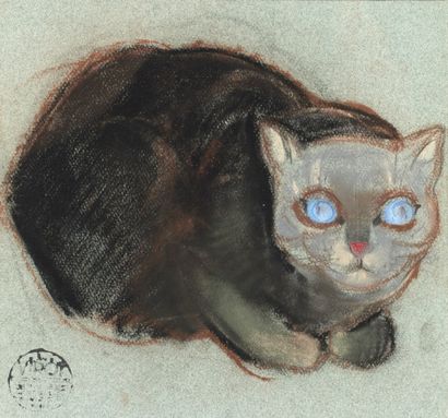 Lucien VIROT (1909-2003) Lucien VIROT (1909-2003)

The cat with blue eyes .

Charcoal,...