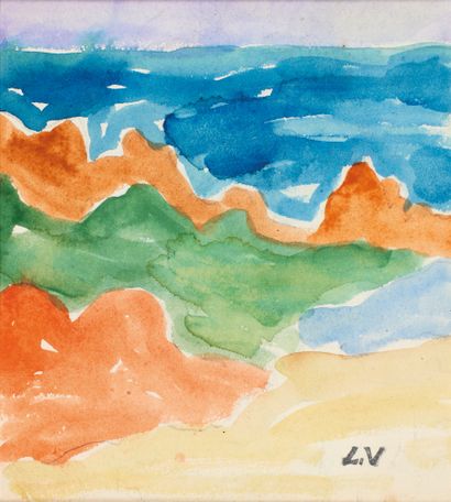 Louis VALTAT (1869-1952) Louis VALTAT (1869-1952)

Seaside.

Watercolor, monogram...