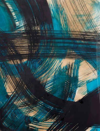 Etienne CUVILLIER (né en 1959) Etienne CUVILLIER (né en 1959)
Abstraction bleue 2022.
Brou...