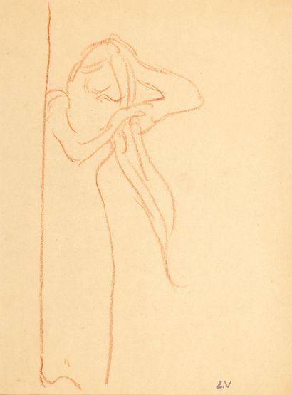 Louis VALTAT (1869-1952) Louis VALTAT (1869-1952)
Woman doing her hair. 
Drawing...