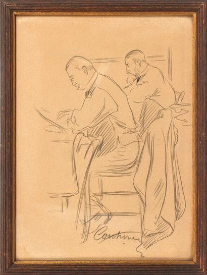 Edouard COUTURIER (1871-1903) Edouard COUTURIER (1871-1903)
Two Men at their Desk
Pencil...