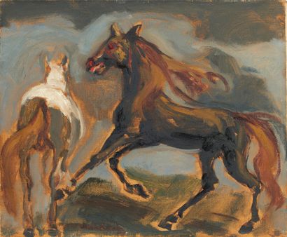 Emmanuel MANE KATZ (1894-1962) Emmanuel MANE KATZ (1894-1962)
Les chevaux fous.
Huile...