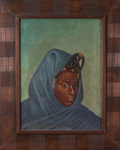 TRAVAIL FRANÇAIS TRAVAIL FRANÇAIS 
« Portrait d'homme et de femme d'Afrique du nord...