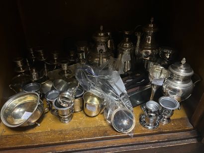 1 case and 1 handle lot of silver plated...